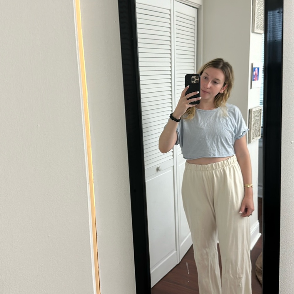 Garage Blue Cropped T-Shirt